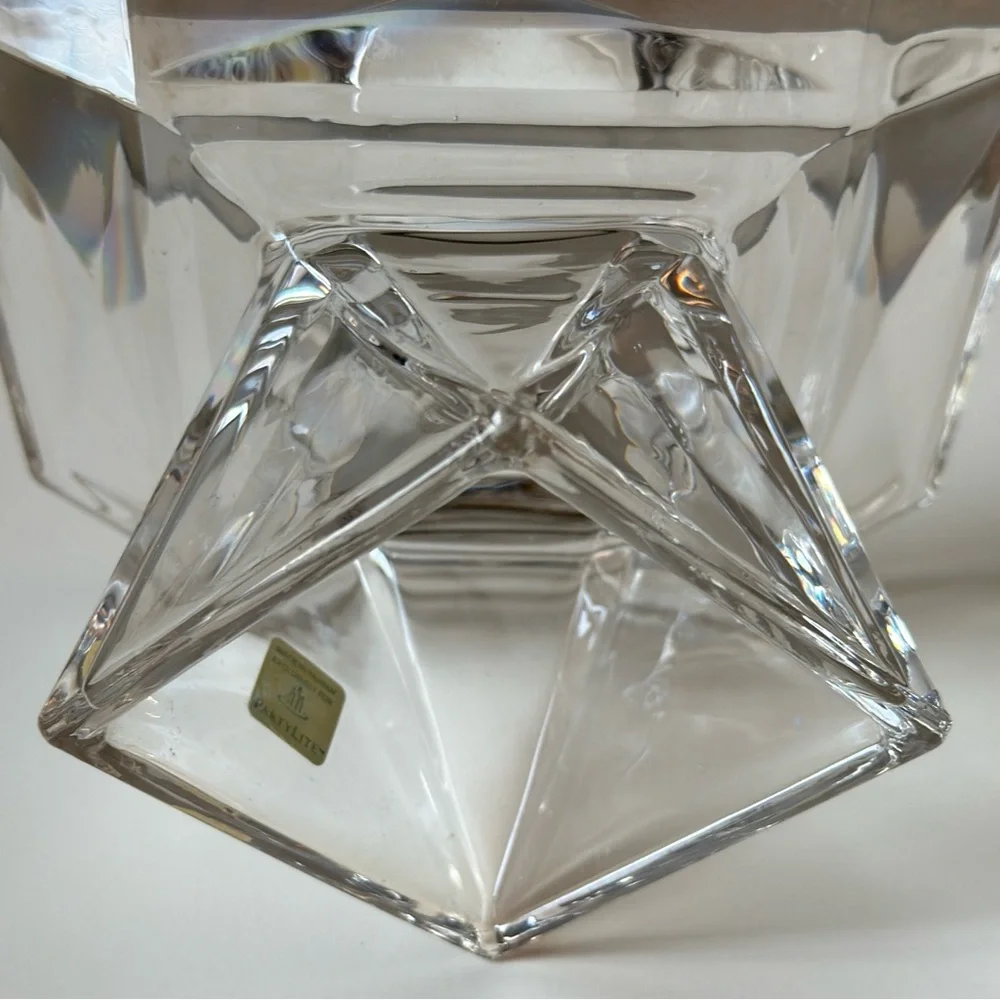 Partylite Discover Pillar Holder RETIRED Faceted Glass Beautiful P8163 - Picture 5 of 9